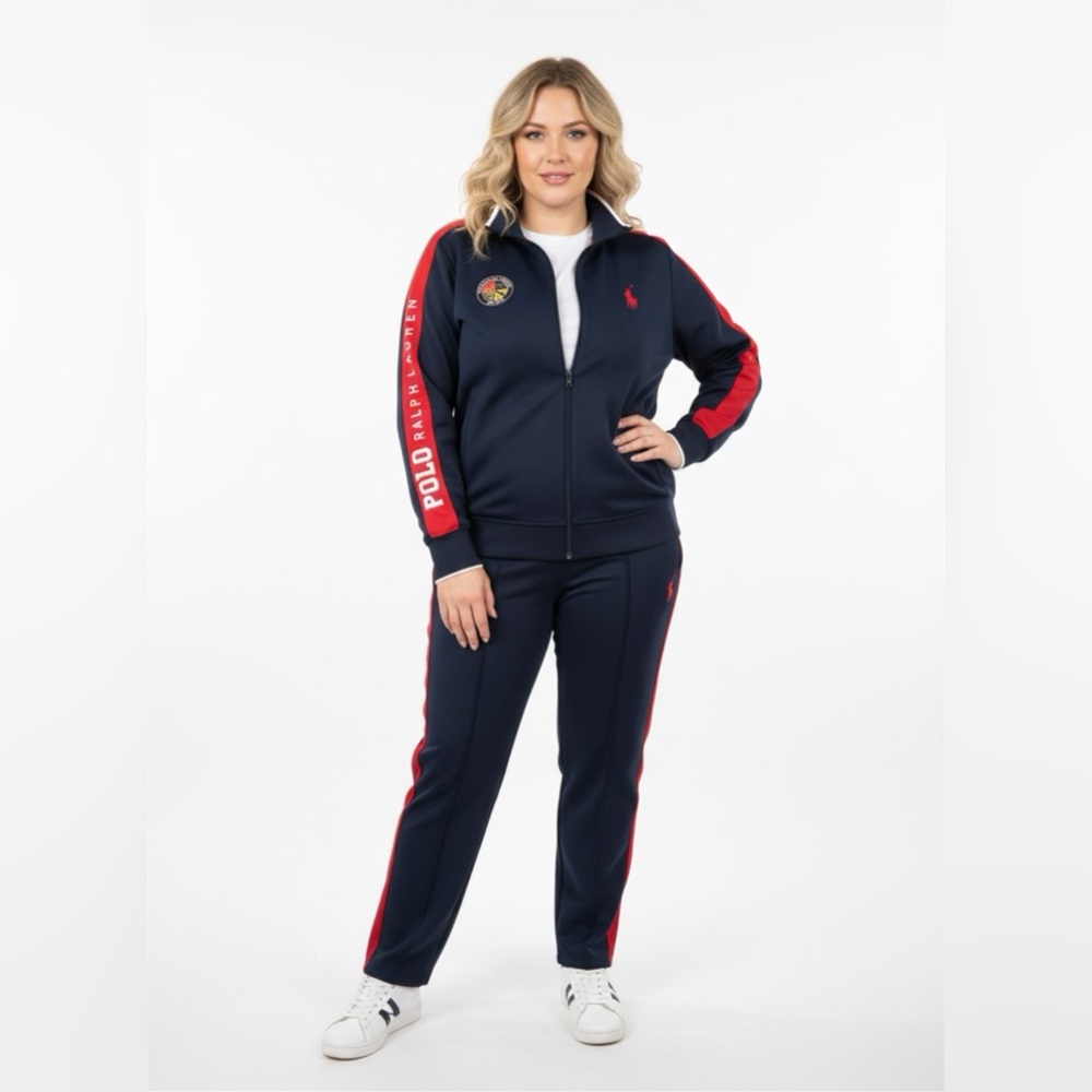 Polo by Ralph Lauren Navy and Red Track Jacket & Pants Set
